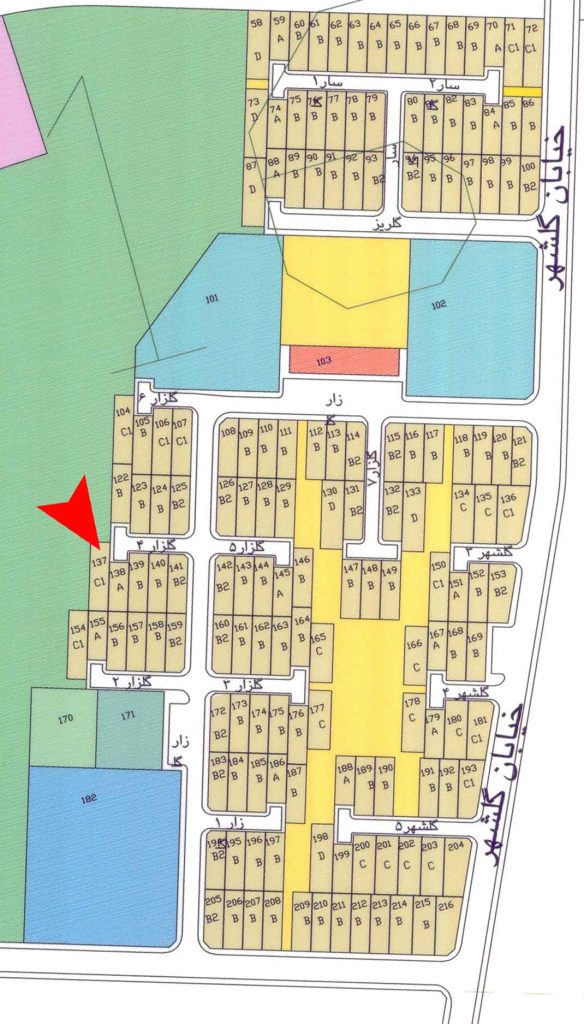 350متر زمین ویلایی ۳بر فاز۱ بلوک۱۶